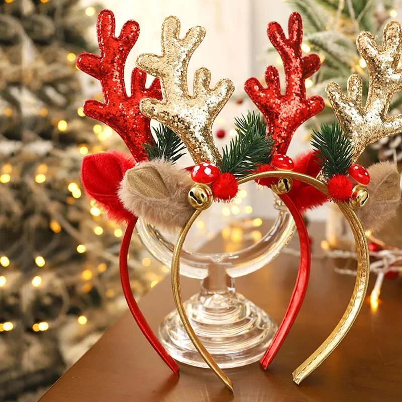 Reindeer Antlers Headband - Christmas Headbands Gift Xmas Hair Accessories