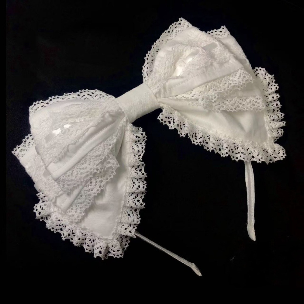 Y2K Lolita Lovely Lace Headban - Ribbon Bow Gift recension och pris