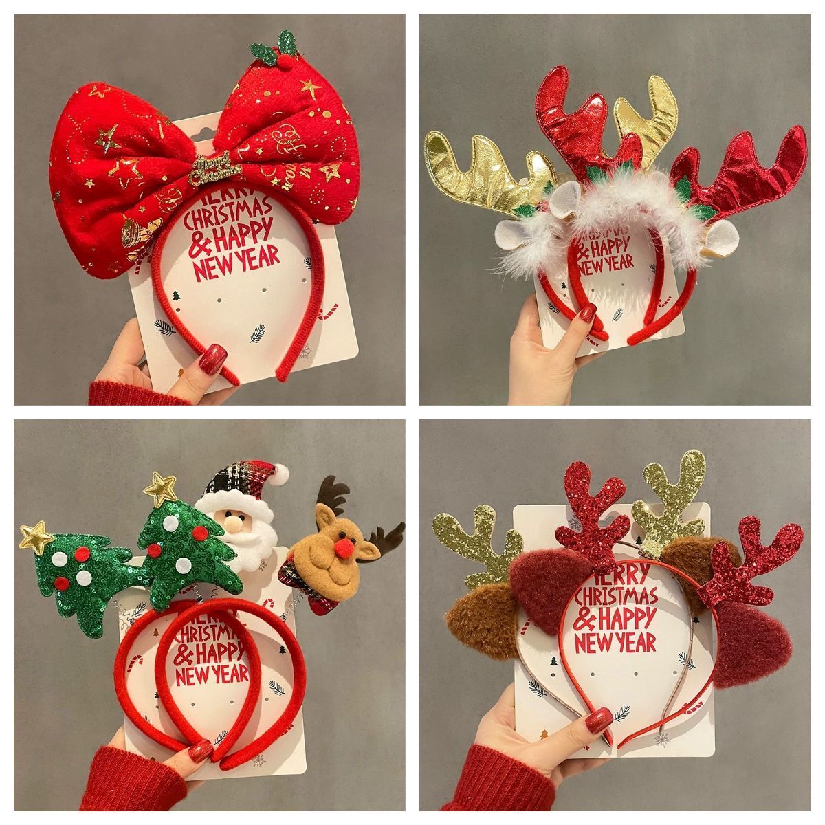 1-10pcs Christmas Headbands Sn - Reindeer Antlers Headband recension och pris