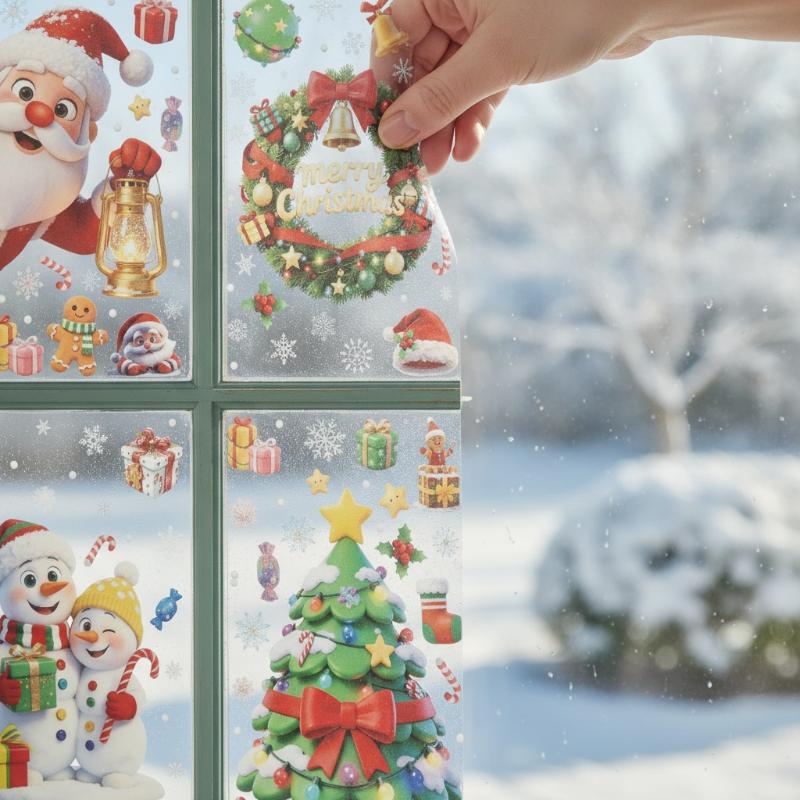 Christmas Window Stickers 3D E - Snowflake Window Decal recension och pris