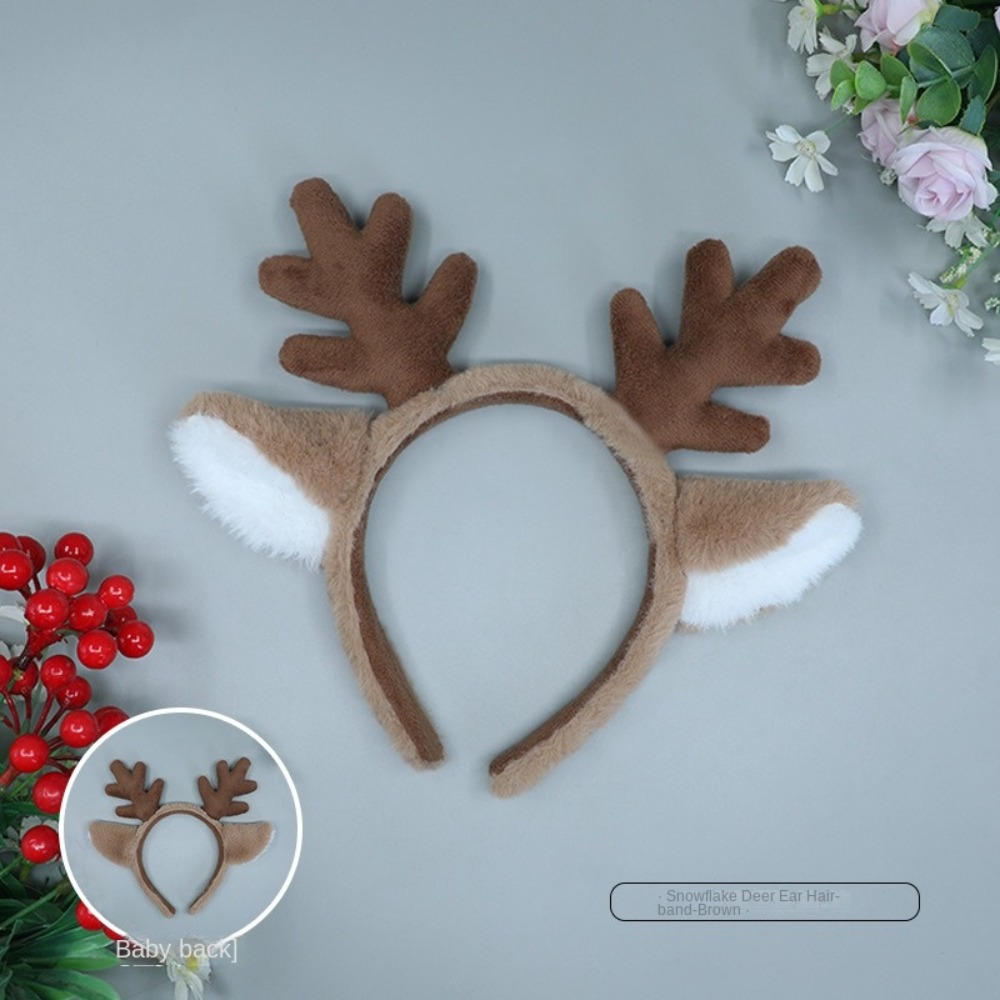 Soft Christmas Headband Fluffy - Reindeer Antlers Headband recension och pris