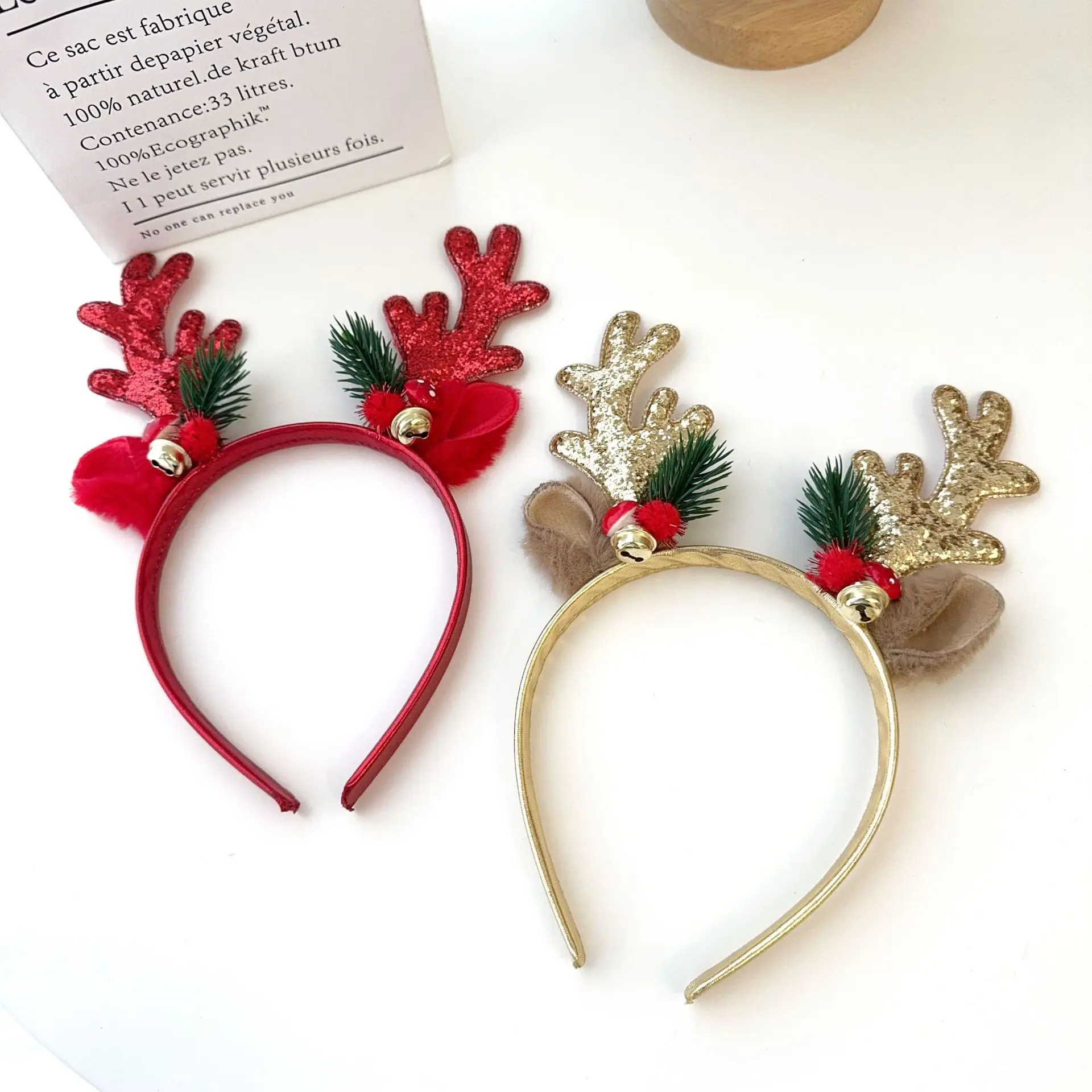 Christmas Headbands Gift Xmas  - Reindeer Antlers Headband recension och pris