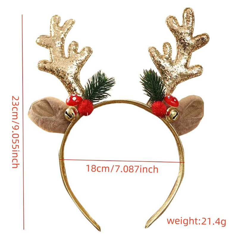 Christmas Headbands Gift Xmas  - Reindeer Antlers Headband recension och pris
