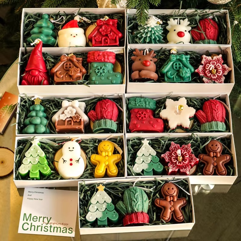 3Pcs Handmade Christmas Scente - Holiday Candle Set recension och pris