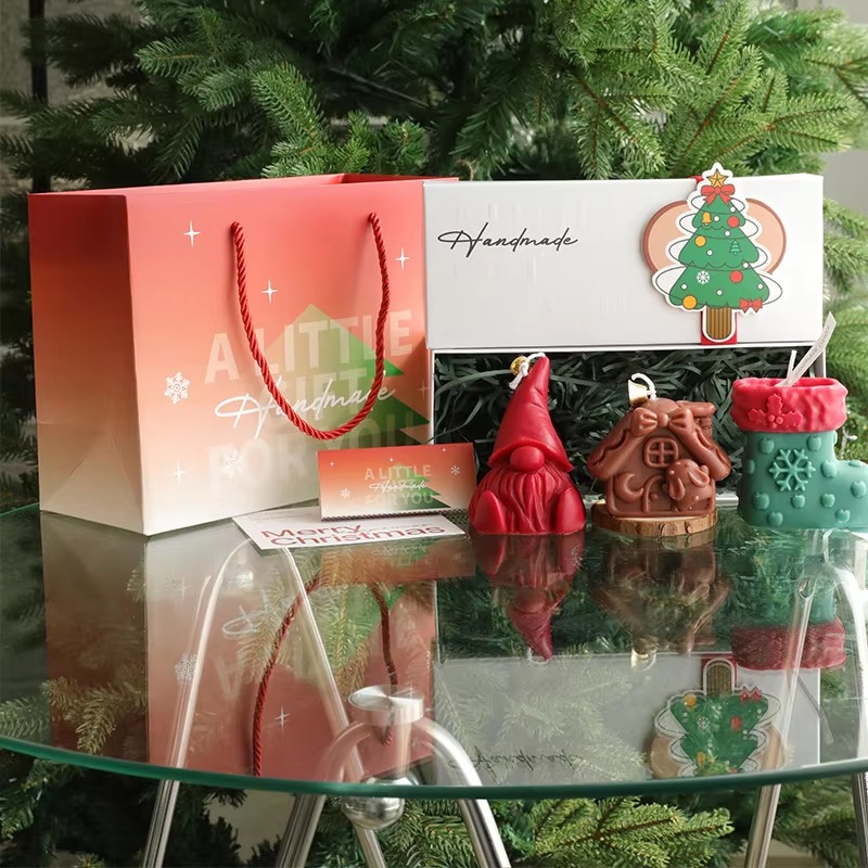 3Pcs Handmade Christmas Scente - Holiday Candle Set recension och pris