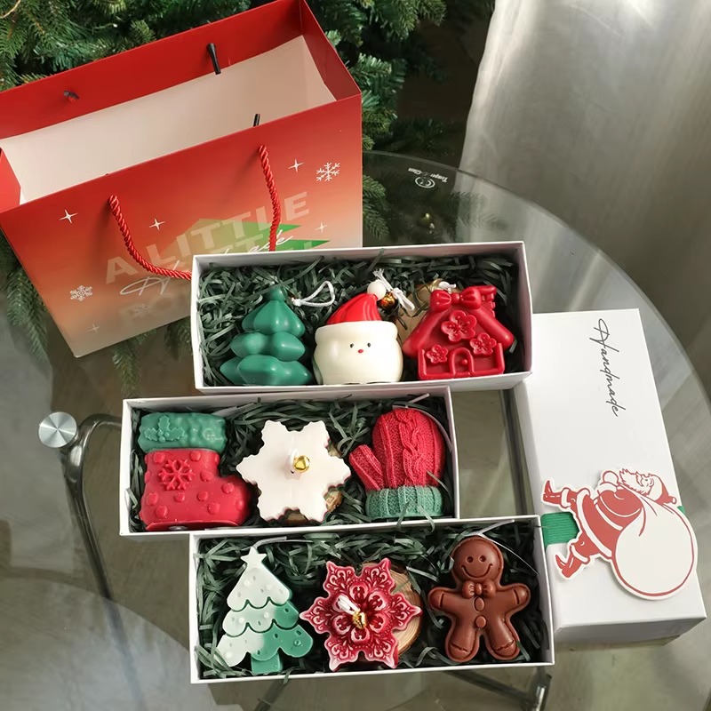 3Pcs Handmade Christmas Scente - Holiday Candle Set recension och pris