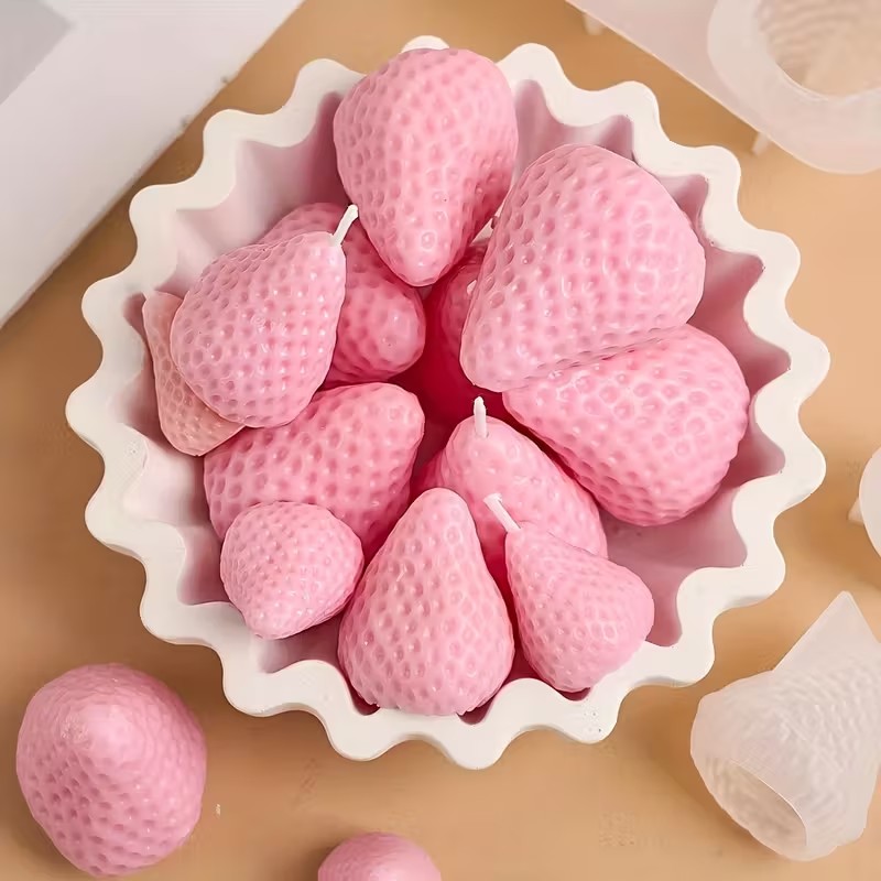 Strawberry Silicone Candle Mol - Holiday Candle Set recension och pris