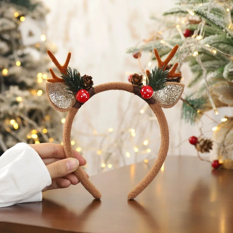 1Pc Christmas Headbands Christ - Reindeer Antlers Headband recension och pris