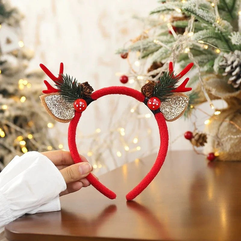 1Pc Christmas Headbands Christ - Reindeer Antlers Headband recension och pris