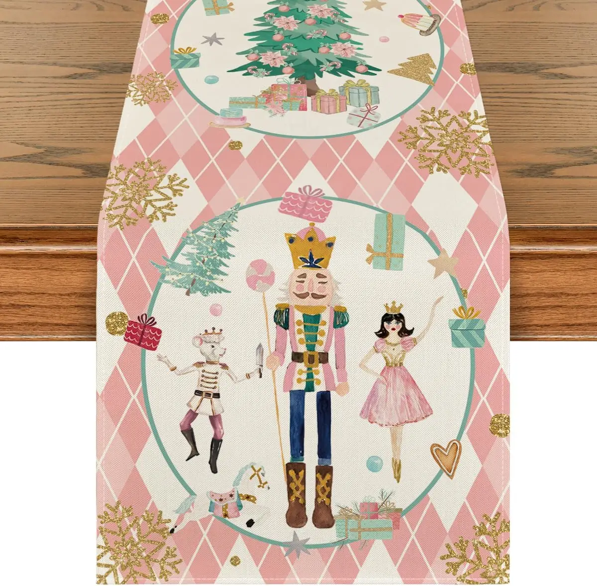 Christmas Diamond Plaid Nutcra - Christmas Table Runner recension och pris