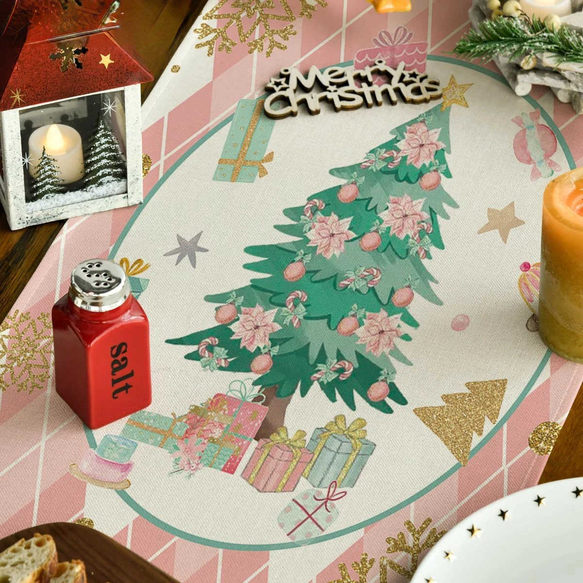 Christmas Diamond Plaid Nutcra - Christmas Table Runner recension och pris