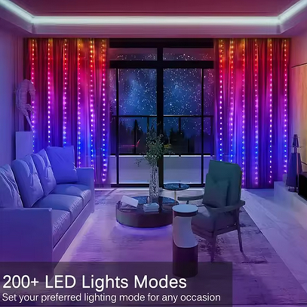 3M RGB Smart LED Curtain Light - Led Fairy String Lights recension och pris